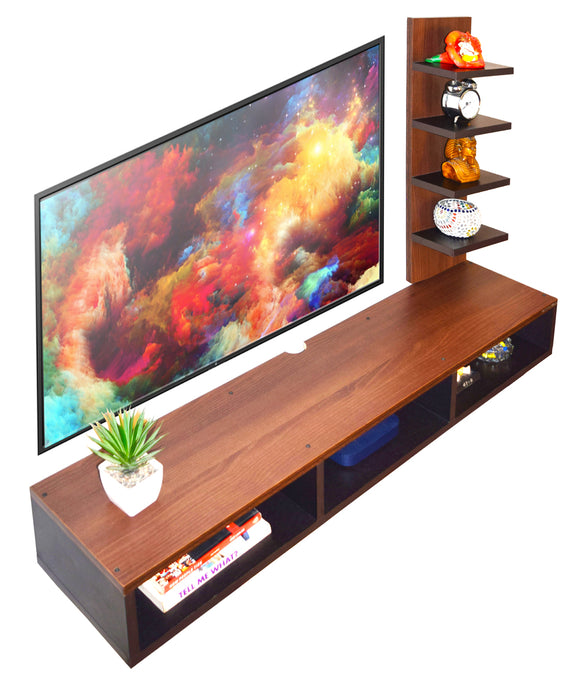 Ripplewuds Andrew Engineered Wood TV Entertainment Unit/Wall Set Top Box Shelf Stand/TV Cabinet for Wall/Set Top Box Holder for Home/Living Room Ideal for TV Upto 43