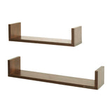 Ripplewuds August Engineered Wood Wall Display Rack/Wall Decor Shelf - Wall Mount - Pack of 2 Shelves