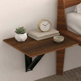 Vali Wall Mounted Folding Bed Side Table – Set of 2