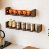 Ripplewuds Kitchen August Wall Shelves - Pack of 2 - Containers Crockery Kitchen Rack - Wall Mount