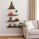 Skyller Wall Display Rack 4S (Wenge, Set of 4 shelves)