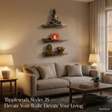 Skyller Wall Display Rack 3S (Wenge Set of 3 shelves)