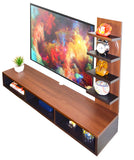 Ripplewuds Andrew Engineered Wood TV Entertainment Unit/Wall Set Top Box Shelf Stand/TV Cabinet for Wall/Set Top Box Holder for Home/Living Room Ideal for TV Upto 43" (Walnut and Wenge)