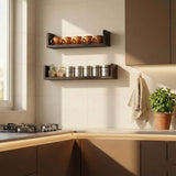 Ripplewuds Kitchen August Wall Shelves - Pack of 2 - Containers Crockery Kitchen Rack - Wall Mount
