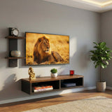 Ripplewuds Andrew Engineered Wood TV Entertainment Unit/Wall Set Top Box Shelf Stand/TV Cabinet for Wall/Set Top Box Holder for Home/Living Room Ideal for TV Upto 32" (Walnut and Wenge)