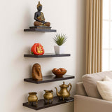 Skyller Wall Display Rack 4S (Wenge, Set of 4 shelves)