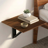 Vali Wall Mounted Folding Bed Side Table – Set of 2