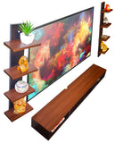 Ripplewuds Andrew Engineered Wood TV Entertainment Unit/Wall Set Top Box Shelf Stand/TV Cabinet for Wall/Set Top Box Holder for Home/Living Room Ideal for TV Upto 65" (Walnut and Wenge)