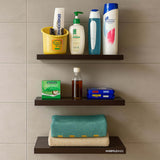 Bathroom Display Hardwood Wall Decor Shelf