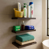 Bathroom Display Hardwood Wall Decor Shelf