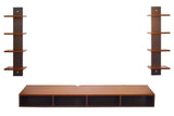 Ripplewuds Andrew Engineered Wood TV Entertainment Unit/Wall Set Top Box Shelf Stand/TV Cabinet for Wall/Set Top Box Holder for Home/Living Room Ideal for TV Upto 65" (Walnut and Wenge)