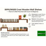 Ripplewuds Kitchen Crest Wall Shelves - Pack of 2