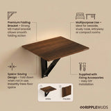 Vali Wall Mounted Folding Bed Side Table – Set of 2