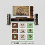 Ripplewuds Andrew Engineered Wood TV Entertainment Unit/Wall Set Top Box Shelf Stand/TV Cabinet for Wall/Set Top Box Holder for Home/Living Room Ideal for TV Upto 43" (Walnut and Wenge)