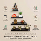Skyller Wall Display Rack 4S (Wenge, Set of 4 shelves)
