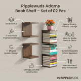Adam Wall Mount Book Shelf- 02 Pcs