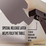 Vali Wall Mounted Folding Bed Side Table – Set of 2