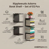 Adam Wall Mount Book Shelf- 02 Pcs
