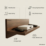 Sly Wall Mount Top Box Stand/ TV Entertainment Unit