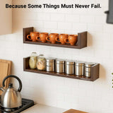 Ripplewuds Kitchen August Wall Shelves - Pack of 2 - Containers Crockery Kitchen Rack - Wall Mount