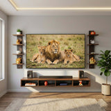 Ripplewuds Andrew Engineered Wood TV Entertainment Unit/Wall Set Top Box Shelf Stand/TV Cabinet for Wall/Set Top Box Holder for Home/Living Room Ideal for TV Upto 65" (Walnut and Wenge)