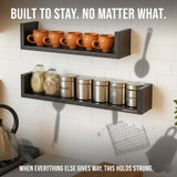 Ripplewuds Kitchen August Wall Shelves - Pack of 2 - Containers Crockery Kitchen Rack - Wall Mount
