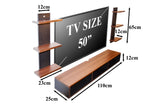 Ripplewuds Andrew Engineered Wood TV Entertainment Unit/Wall Set Top Box Shelf Stand/TV Cabinet for Wall/Set Top Box Holder for Home/Living Room Ideal for TV Upto 50" (Walnut and Wenge)