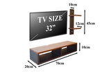 Ripplewuds Andrew Engineered Wood TV Entertainment Unit/Wall Set Top Box Shelf Stand/TV Cabinet for Wall/Set Top Box Holder for Home/Living Room Ideal for TV Upto 32" (Walnut and Wenge)