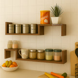 Ripplewuds Kitchen Crest Wall Shelves - Pack of 2