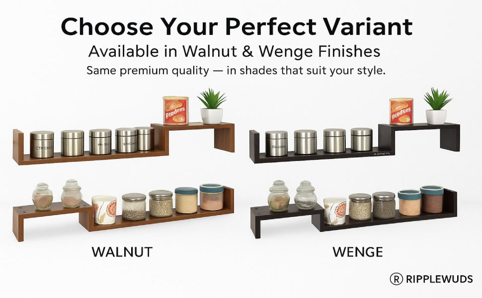 Ripplewuds Kitchen Crest Wall Shelves - Pack of 2 Infographic 3