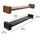 Ripplewuds Lofty Engineered Wood Wall Display Rack/Wall Decor Shelf - Wall Mount - Pack of 2