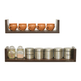 Ripplewuds Kitchen August Wall Shelves - Pack of 2 - Containers Crockery Kitchen Rack - Wall Mount