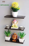 Bathroom Display Hardwood Wall Decor Shelf