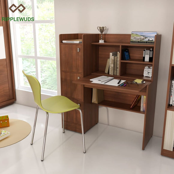 Ripplewuds Felix Study Table Desk For Home & Office Walnut Tables